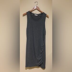 Olive & Oak Charcoal Sleeveless Dress with Cinched Side Size Large